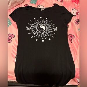 Black yin yang moon dress. Size medium in women’s